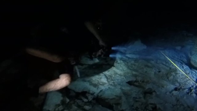 Mexico cenotes cave diving ray lights