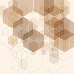 Vector Abstract geometric background. Template brochure design. Hexagon shape