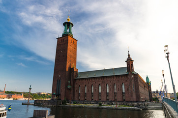 Stockholm City Hall Stadshuset tower of Municipal Council, Sweden