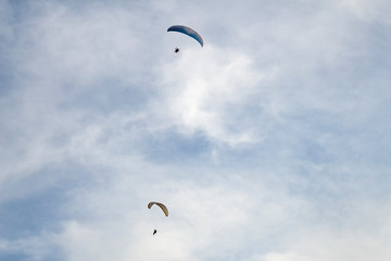 paragliding in the sky