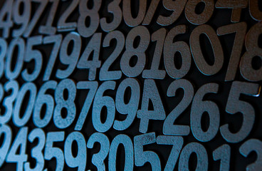 Background of numbers. from zero to nine. Background with numbers. Numbers texture. Mathematics...