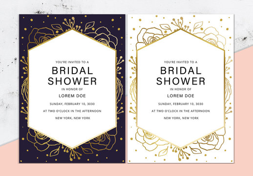 Bridal Shower Invitation Layout