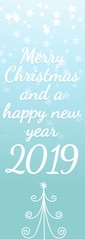 Naklejka na ściany i meble Merry Christmas and a happy new year 2019 