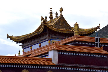 Fototapeta na wymiar Monasterio Labrang en Xiahe, China