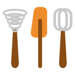 Beater whisk. Set. Vector illustration. Cooking. EPS 10.