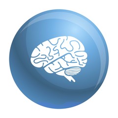 Brain icon. Simple illustration of brain vector icon for web design isolated on white background