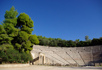 Fototapeta na wymiar Great theatre of Epidaurus, Greece