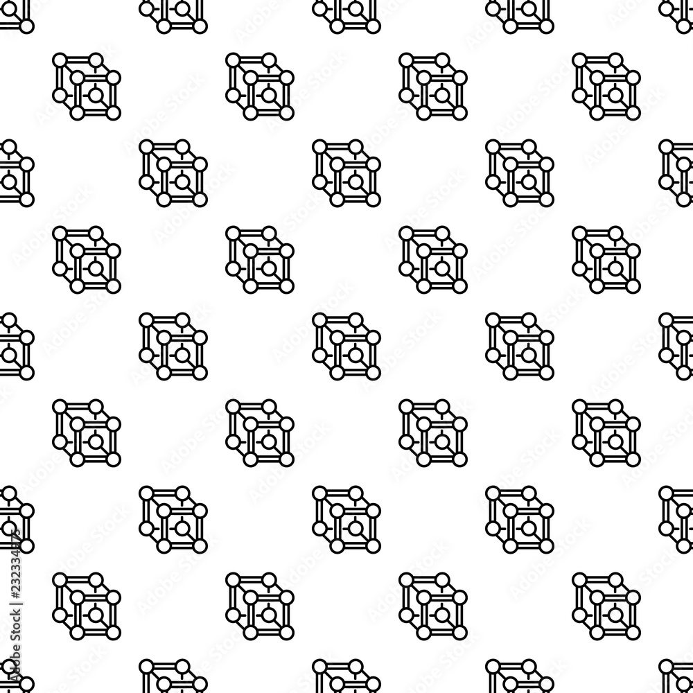 Poster chemical cube pattern seamless repeat background for any web design