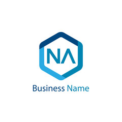Initial Letter NA Logo Template Design