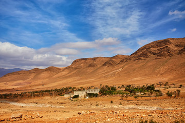 Fototapeta na wymiar In South Morocco, near the village of El Kelaa M'Gouna
