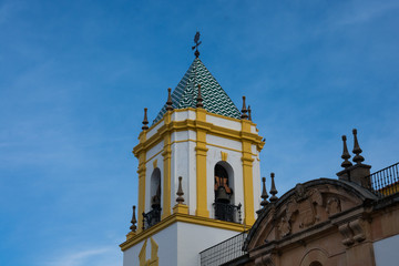 Fototapeta na wymiar Nuestra Señora del Socorro Church tower. Ronda, Spain