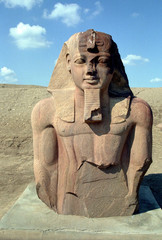 Ruins of the ancient city of Tanis, Egypt. Egyptian civilisation, Third Intermediate Period,...