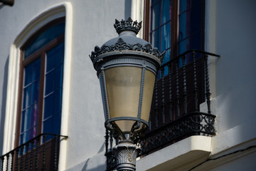 Fototapeta na wymiar Old Street lamp. Ronda, Spain