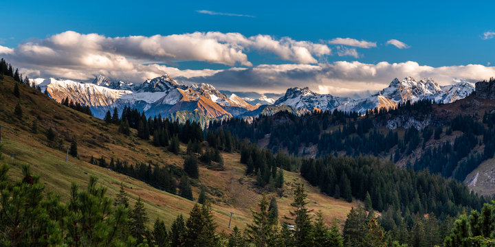 Riedbergpass, H&ouml;rnergruppe, Allg&auml;uer Alpen, Oberallg&auml;u, Bayern, Deutschland