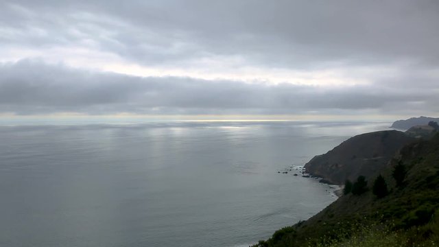 Low Clouds Hanging Over Big Sur