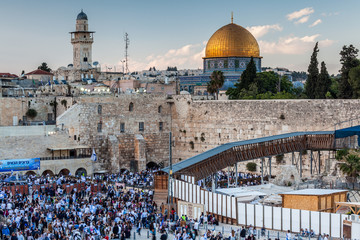 Nice view of the the Western Wall - obrazy, fototapety, plakaty