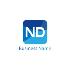 Initial Letter ND Logo Template Design