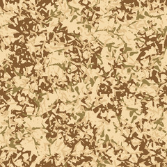 UFO military camouflage seamless pattern in different shades of beige, brown and green colors