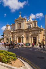 Obraz premium Rabat, Malta. Facade of St. Paul's Church, 1575 - 1692