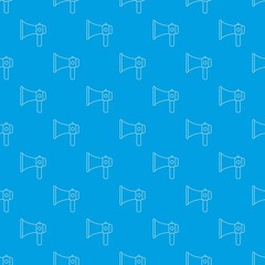 Hand speaker pattern vector seamless blue repeat for any use