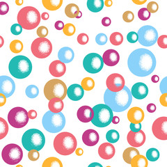 Seamless bubbles pattern. Colorful vector background. Suitable for wallpaper, web design, wrapping, textile.