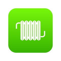 Radiator icon digital green for any design isolated on white vector illustration