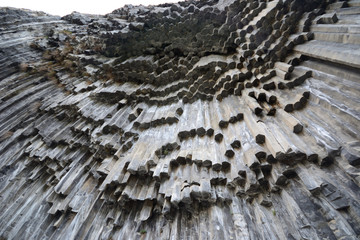 Hexagonal basalt columns 