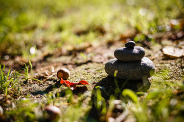 Kamyczki, kamienie zen, medytacja © fotozen