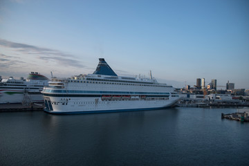 Fototapeta na wymiar passenger ferry in the port of Tallinn.