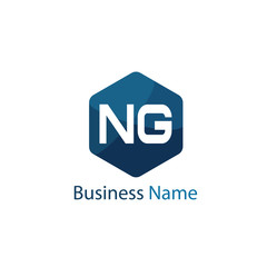 Initial Letter NG Logo Template Design