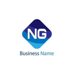Initial Letter NG Logo Template Design