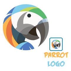 parrot logo vector fun art illustration