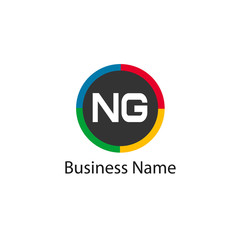Initial Letter NG Logo Template Design