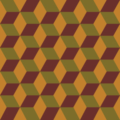 Seamless pattern of colored cubes. Endless multicolored cubic background. Cube pattern. Cube vector. Cube background. Abstract seamless background with cube decoration.