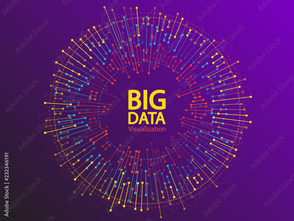 Wall mural Big data visualization concept vector design.