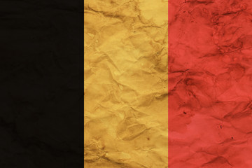 Flag of Belgium in grunge style.