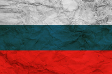Flag of Russia in grunge style.