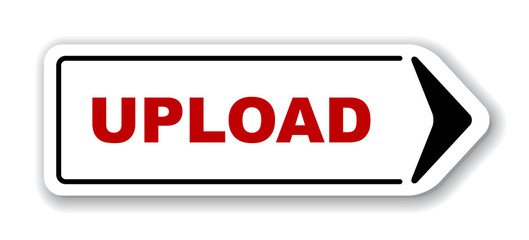 red vector banner upload