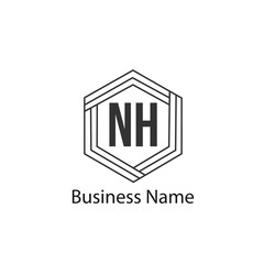 Initial Letter NH Logo Template Design