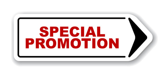 red vector banner special promotion