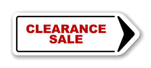 red vector banner clearance sale