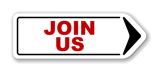 red vector banner join us