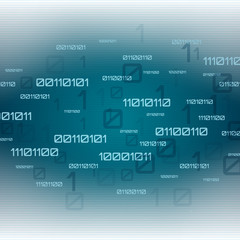 Abstract futuristic background. Digital technology binary code. Vector illustration.