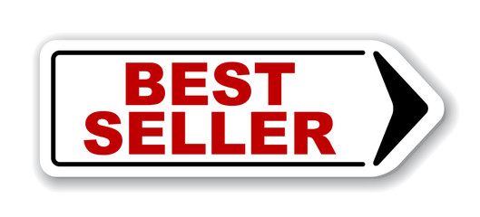 red vector banner best seller