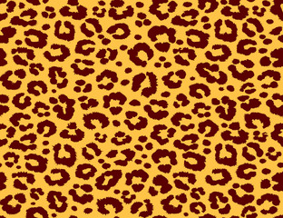 Print leopard pattern texture repeating seamless orange yellow brown