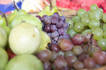 grapes and apples