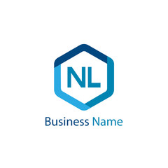 Initial Letter NL Logo Template Design
