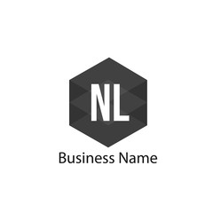 Initial Letter NL Logo Template Design