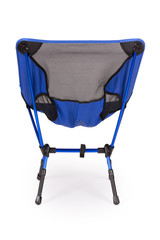 Folding camping chair on white background