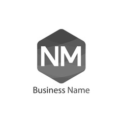 Initial Letter NM Logo Template Design